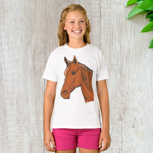 Bruin paard t-shirt