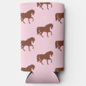 Bruin paardensilhouet, roze (Voorkant)