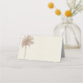 Bruin Palm Tree Beach Trouwtafel Nummer (Achterkant)