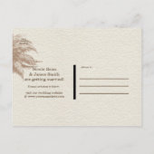  bruin palmboomstrand Save the Date Aankondigingskaart (Achterkant)