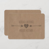Bruin papier geïnspireerde bruine pijlen bespaart save the date (Voorkant / Achterkant)
