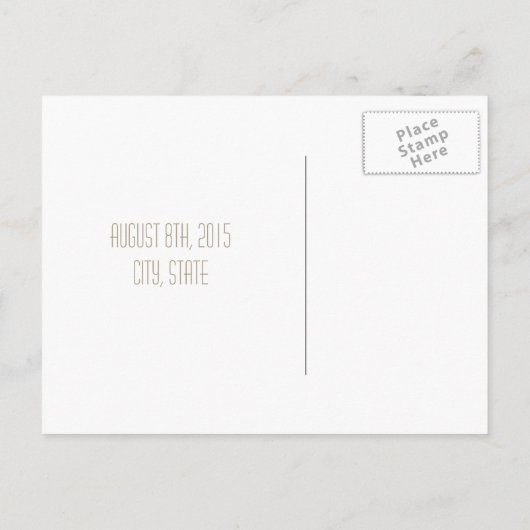 Bruin papier geïnspireerde pijlen Save the Date -  Aankondigingskaart (Achterkant)