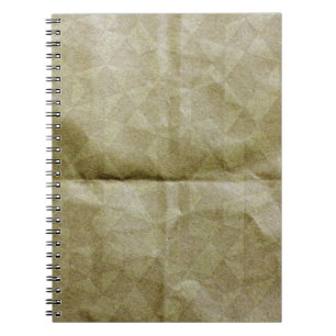 Bruin papier rimpel. Zet het papier omhoog. Achter Notitieboek