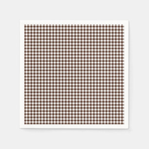 bruin papier van gingham-Chocolate, luiers Servetten