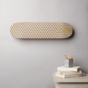 Bruin patroon Mexico geïnspireerd, kleine tekst Skateboard