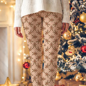 Bruin peperkoek Man Polka Dot Kerstmis Leggings