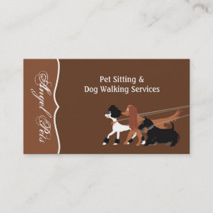 Bruin Pet Sitting Dog Walker Visitekaartje