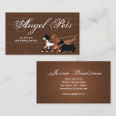 Bruin Pet Sitting Dog Walker Visitekaartje (Voorkant / Achterkant)