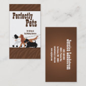 Bruin Pet Sitting Dog Walker Visitekaartje (Voorkant / Achterkant)