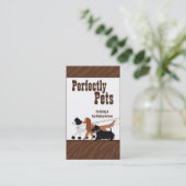 Bruin Pet Sitting Dog Walker Visitekaartje (Staand voorkant)