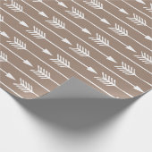 Bruin pijlpatroon cadeaupapier (Hoek)