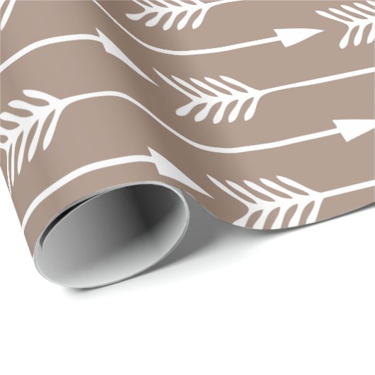 Bruin pijlpatroon cadeaupapier (Rol Hoek)