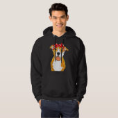 Bruin Pitbull Grappige Pit Bull Mam Hoodie (Voorkant volledig)
