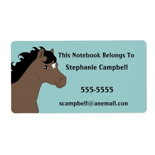 Bruin Pony Book Label (Voorkant)