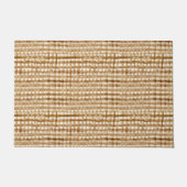 Bruin primitief gekleurd afdrukscherm deurmat (Voorkant)