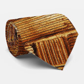 Bruin Pset Stropdas (Opgerold)
