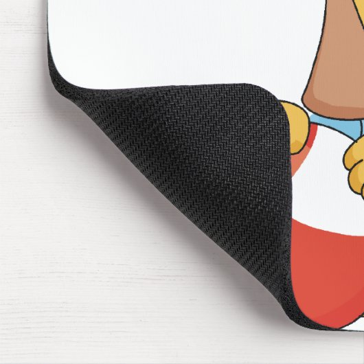 Bruin Puppy met Bal Muismat (Hoek)