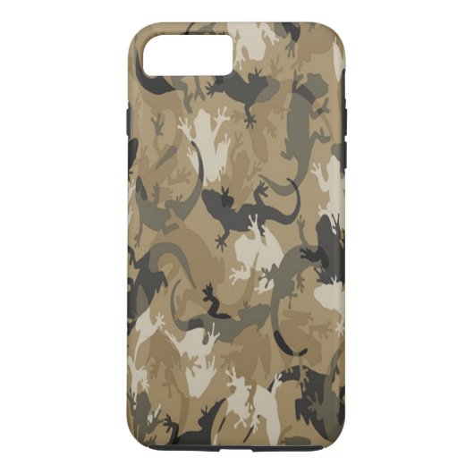 Bruin Reptile Camouflage iPhone 7 Hoesje (Achterkant)