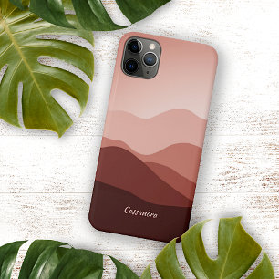 Bruin Rood Blush Perzik Oranje Abstracte Kunst iPhone 16 Pro Max Hoesje
