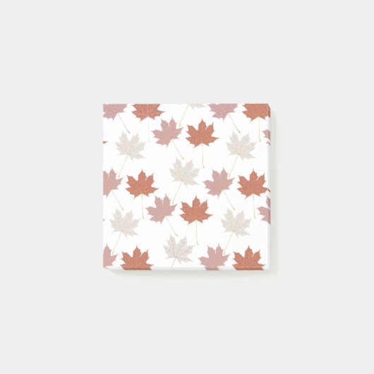 Bruin rood herfst bloemblaadjes Y2K patroon Post-it® Notes (Voorkant)