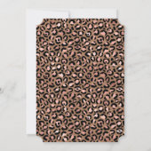 Bruin Roos Goud Luipaard Dier Kaart (Achterkant)