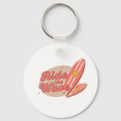 Bruin Roze  Ride de Wave Sleutelhanger (Voorkant)