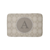 Bruin Rustic Monogram Bath Mat Rug (Voorkant)