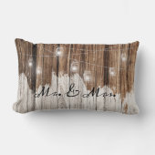 Bruin Rustiek Hout met Verlichtingsmogelijkheid Kussen (Voorkant)