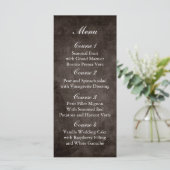 Bruin rustiek Mason Jar bruiloft menu (Staand voorkant)