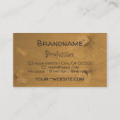 Bruin Rustige houten boomschors met monogram Visitekaartje (Achterkant)