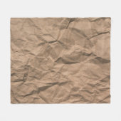 Bruin ruw gemalen kringlooppapiertextuur fleece deken (Voorkant (Horizontaal))