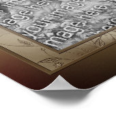 Bruin Satijn Bow Lijst Creëer Uw Eigen Foto Poster (Hoek)