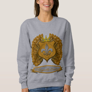 Bruin schild, kroon en vleugels Sweatshirt