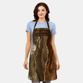 Bruin schort voor schoonheidsberoepen (Gedragen)