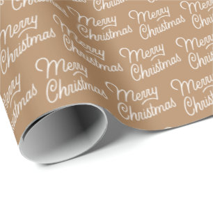 Bruin Script Christmas Wrapping Paper Cadeaupapier