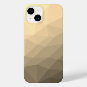 Bruin sepia Gradient Geometrisch Mesh Patroon Case-Mate iPhone 14 Hoesje