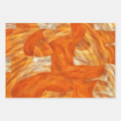 Bruin, Sinaasappel en Tans Art Wrapping Craft Pape Inpakpapier Vel (Voorkant 2)