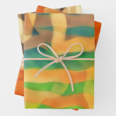 Bruin, Sinaasappel en Tans Art Wrapping Craft Pape Inpakpapier Vel (In situ)