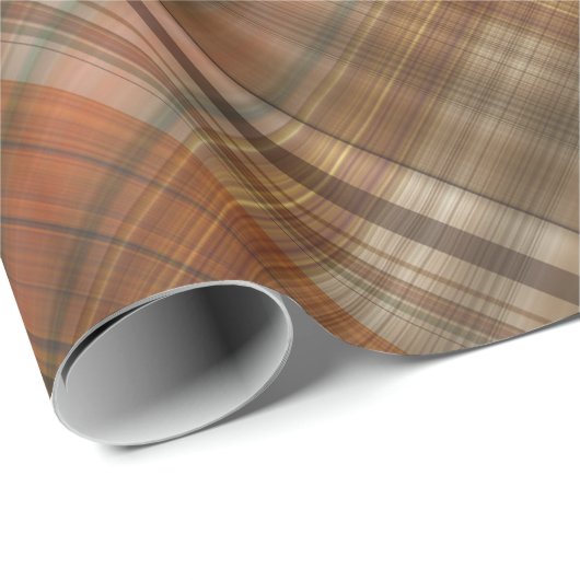 BRUIN SINAASAPPEL GOUDEN TAN AUTUMN PLAID PATTERN CADEAUPAPIER (Rol Hoek)