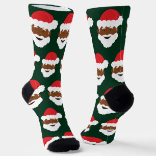 Bruin Skin Black kerstman Sokken