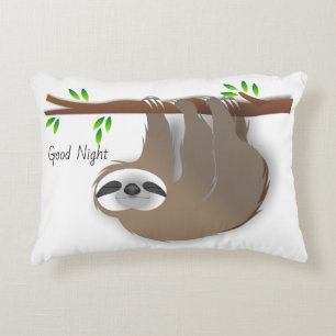 Bruin Sleuf Good Night Good Morning Omkeerbaar Accent Kussen