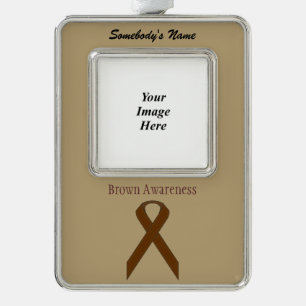 Bruin standaard lint tmpl (V-O) door Kenneth Yonci Verzilverd Kader Ornament