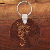 Bruin-steenklimmer Gecko Sleutelhanger (Voorkant)