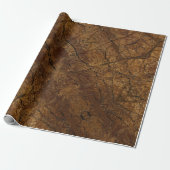 Bruin Stone Pattern Vaderdag Cadeaupapier (Uitgerold)