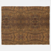 Bruin Stone Pattern Vaderdag Fleece Deken (Voorkant (Horizontaal))