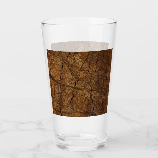 Bruin Stone Pattern Vaderdag Glas (Voorkant)