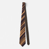 Bruin Striped Mannen Stropdas (Voorkant)