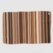 Bruin Striped Patroon Golfhanddoek (Horizontaal)