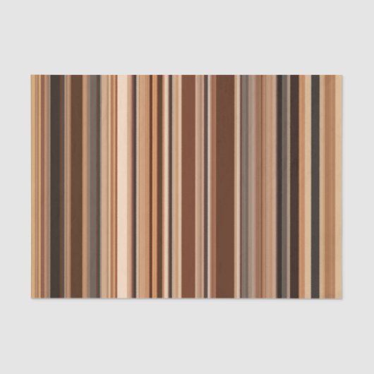 Bruin Striped Patroon Tissuepapier (Voorkant)