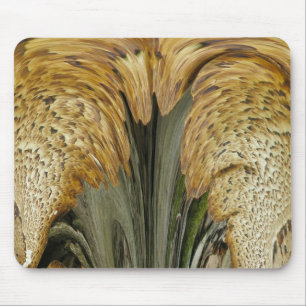 Bruin Striped Shelf Fungus Abstracte Mousepad Muismat